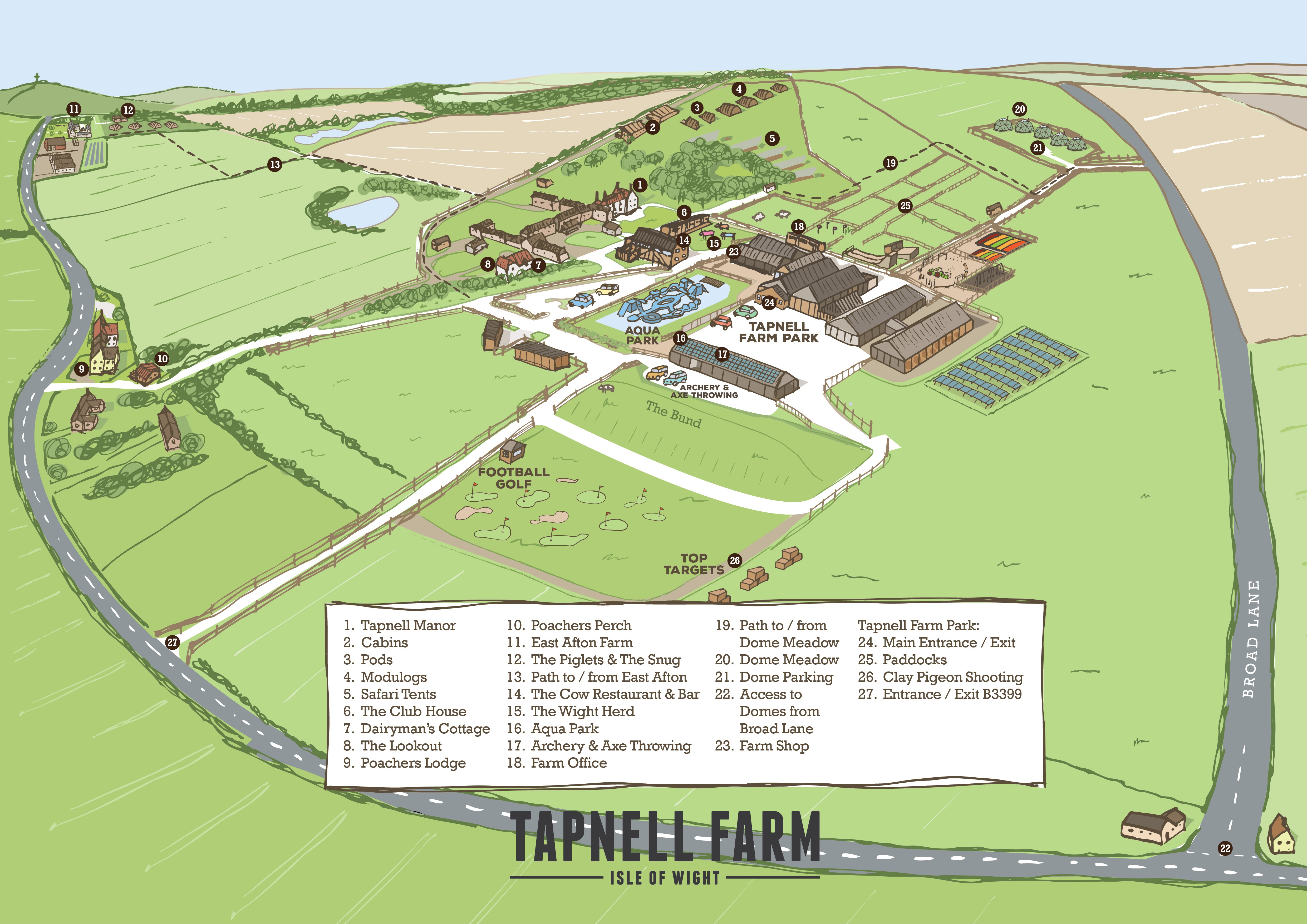Tapnell Farm Map 2022