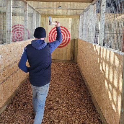 Tapnell Farm New Axe Throwing enclosed range square