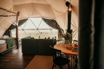 Tapnell Farm New Dome Meadow living area 2