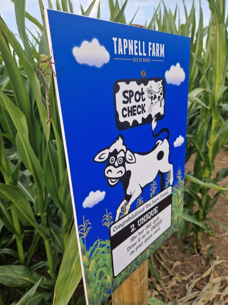 Tapnell Farm Maize Maze Maze Game Sign