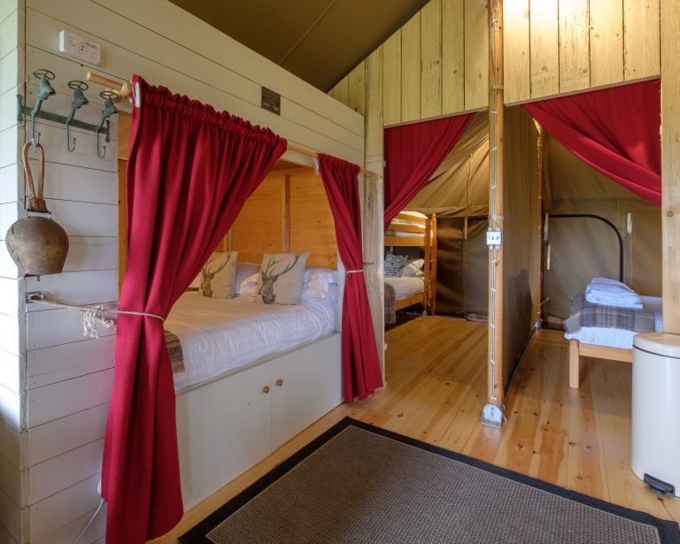 Toms Eco Lodge Safari Tent interior bedrooms