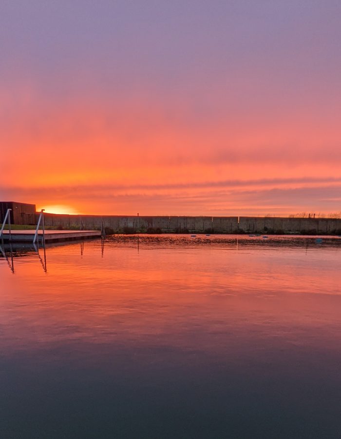 Isle of Wight Aqua Park Lake Sunset