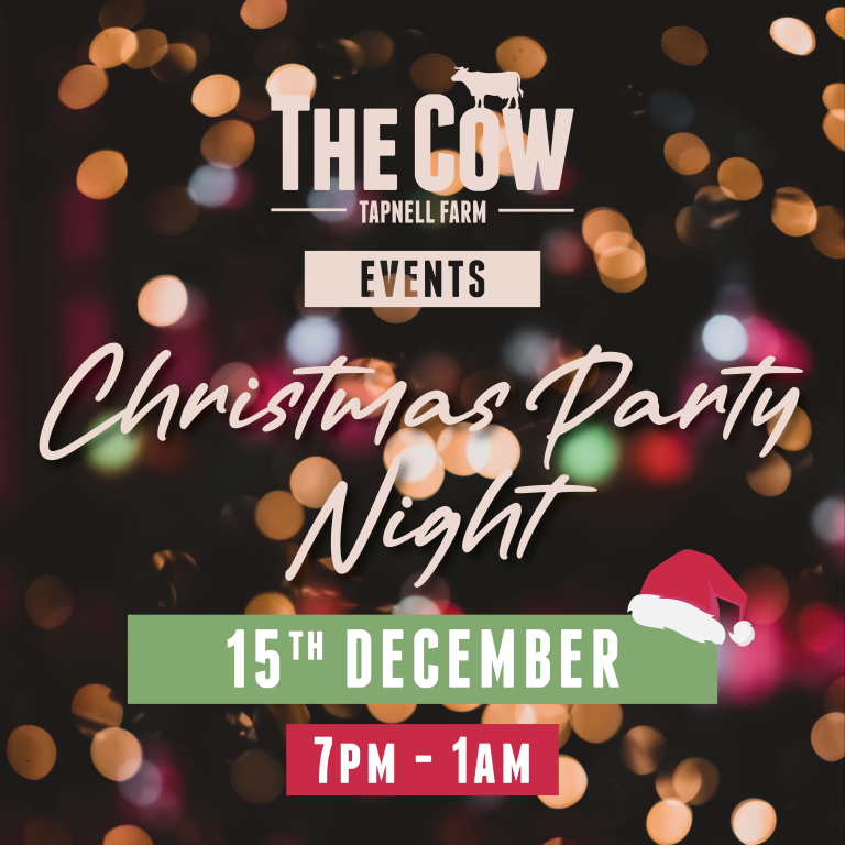 Cow Christmas Party Night santa hat